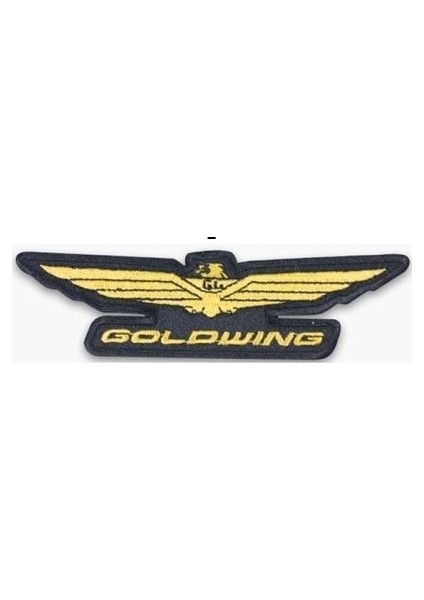 Gold Wing Nakış Işleme Arma Patch Peç Yama 3,5×12,5 cm