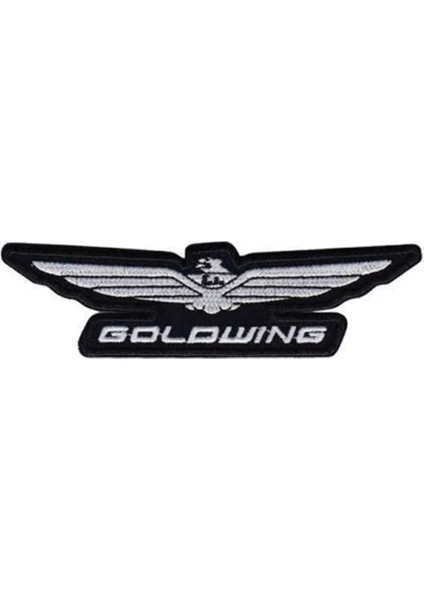 Sim Nakış Gold Wing Nakış Işleme Arma Patch Peç Yama 3,5×12,5 cm