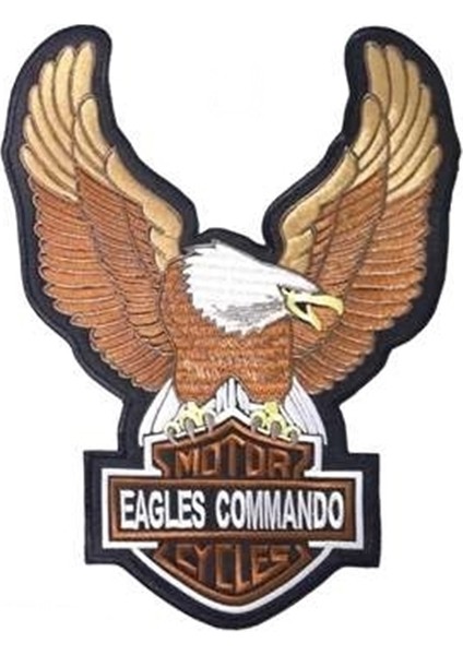 Eagles Commando Nakış Işleme Arma Patch Peç 19,5×26 cm