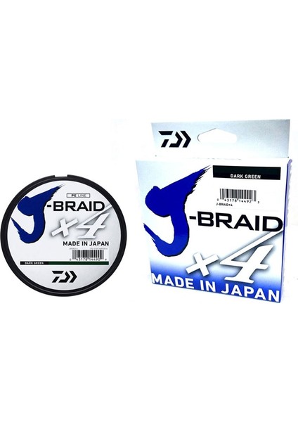 J-Braid X4 Ip Misina Dark Green 0.10MM-135M-3.8KG