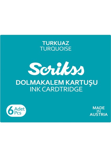 Dolmakalem Kartuşu Turkuaz 6'lı