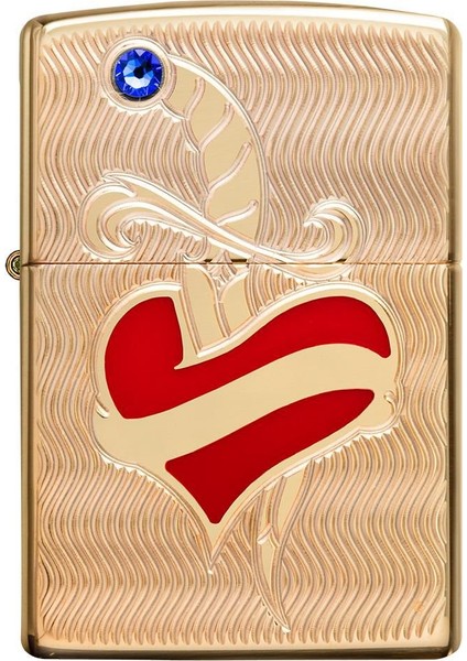 Çakmak 49303 Armor Heart And Sword Design Lighter, Kalp ve Kılıç Tasarımı