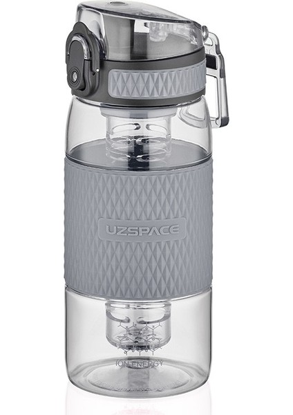Uzspace 5059 Liquit Tritan Matara 380 ml Gri
