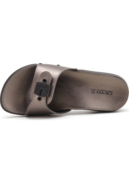 6500 Mınellı Ceyo Bayan Terlik - Platin modelleri