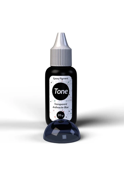 Tone Transparent Anthracite Mavi Transparan Epoksi Pigment Renklendirici 20 gr