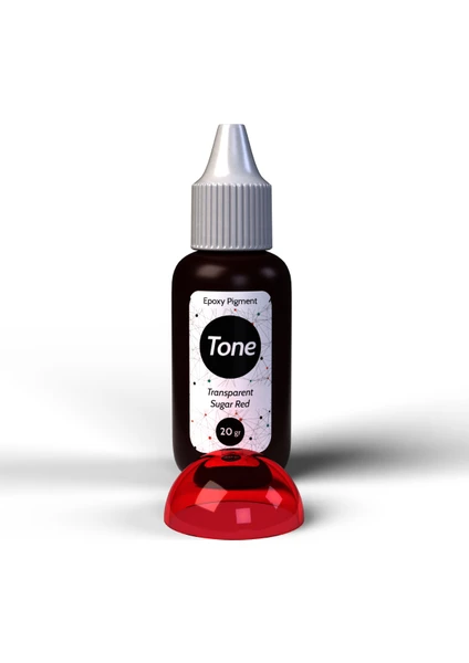 Tone Transparent Sugar Red Transparan Epoksi Pigment Renklendirici 20 gr