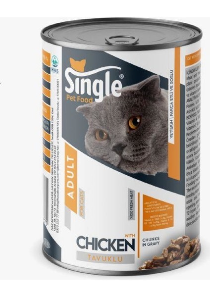 For Cats Tavuk Etli Kedi Konservesi 400 gr