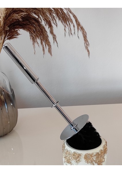 Klozet Fırça Sapı ve 2 Adet Yedek Fırça Ucu ( Üniversal Tuvalet/wc Fırçası - Krom) fiyatları