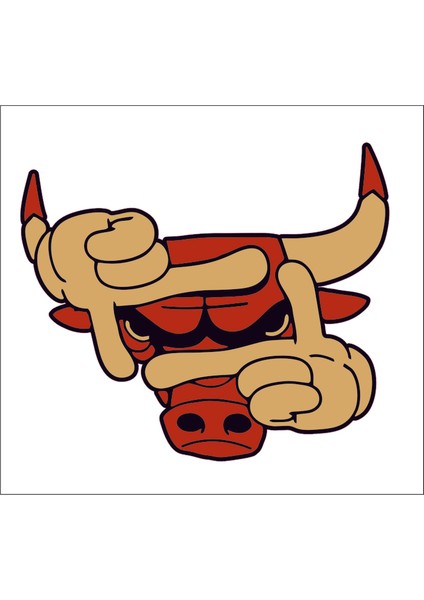 Chicago Bulls Boğa Boğası Amblem Logo Çıkartma Sticker 00986