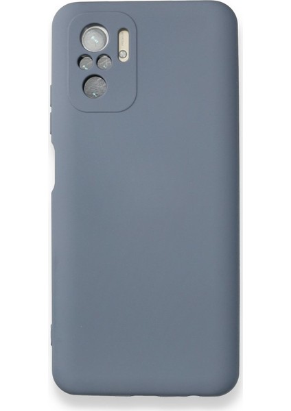 Xiaomi Redmi Note 10S Kılıf Lansman Içi Kadife Nano Silikon - Gri