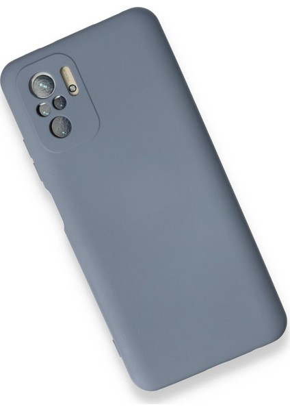 Xiaomi Redmi Note 10S Kılıf Lansman Içi Kadife Nano Silikon - Gri