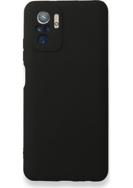 Xiaomi Redmi Note 10S Kılıf Kamera Korumalı Yumuşak Dokulu Silikon - Siyah