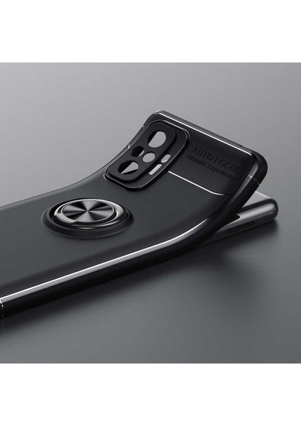 Xiaomi Redmi K40 Pro Kılıf Yüzüklü Silikon Range - Kırmızı fırsatları