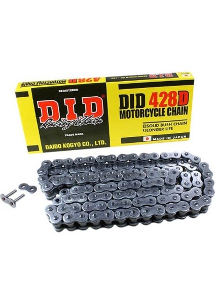 Dıd 428D Çelik 126 Bakla Motosiklet Zinciri