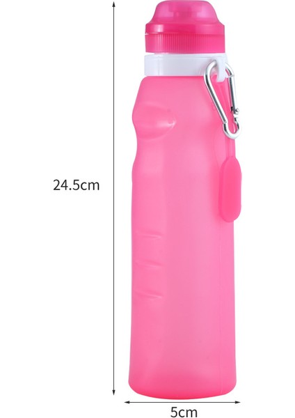 Platin Kap 500 ml Silika Jel Katlanabilir Taşınabilir Açık Spor Su Şişesi (Yurt Dışından)