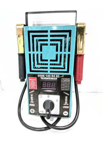 6-12-24 Volt 200 Amper Akü Test Cihazı Tuğra Tet 200 Yerli Üretim