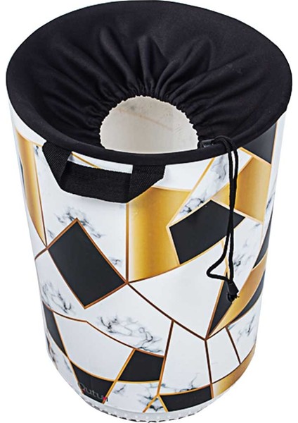 Qoja Kese 40 L Gold Marble Desenli Çok Amaçlı Çamaşır ve Oyuncak Sepeti fiyatları