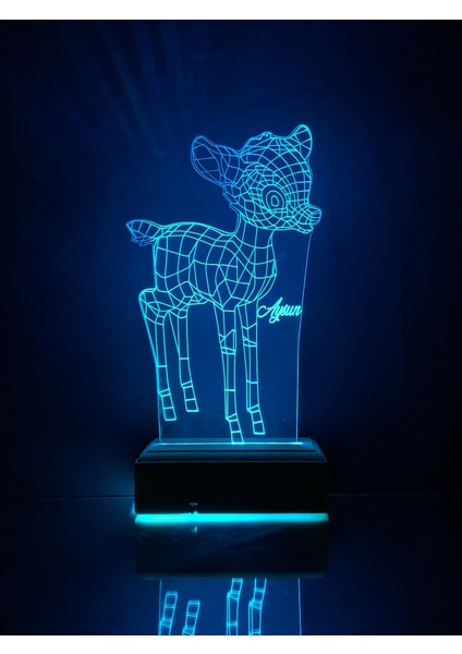 Kişiye Özel Bambi 16 Renk Dekoratif Lamba modelleri