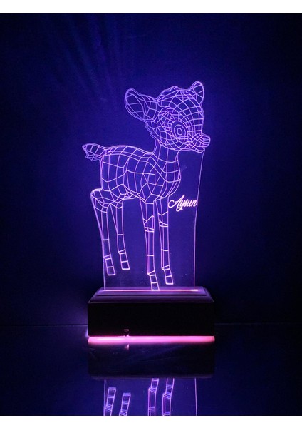 Kişiye Özel Bambi 16 Renk Dekoratif Lamba fırsatları