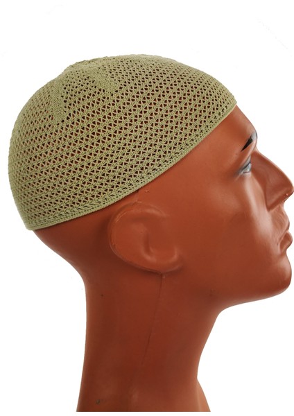 Lüks Çelik Örme Namaz Takkesi Fıstıkyeşili 1 Adet