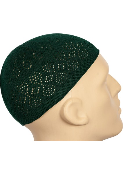 Mercan Namaz Takkesi Koyu Yeşil 12 Adet