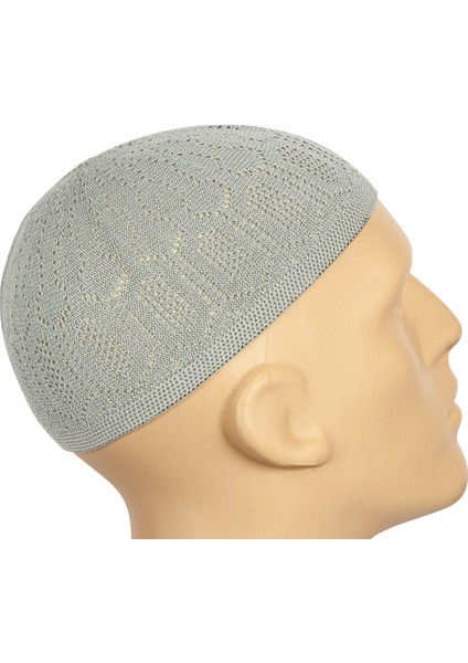 Mercan Namaz Takkesi Gri 12 Adet