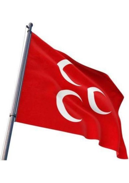 Üç Hilal Bayrağı 2x3 Metre 200X300 cm