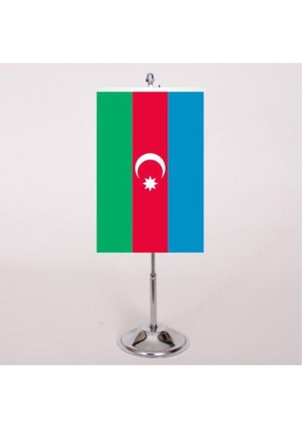 Azerbaycan Masa Bayrağı Düz