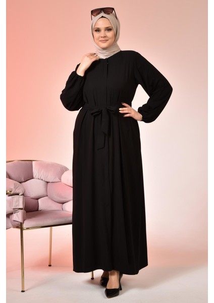 Balon Kol Oversize Ferace Kadın Tesettür
