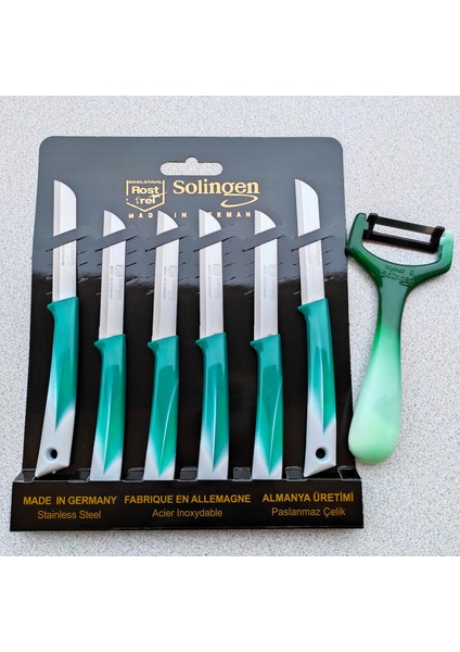 7 Parça Set &gt; 6 Tırtıklı Bıçak + 1 Dik Soyacak