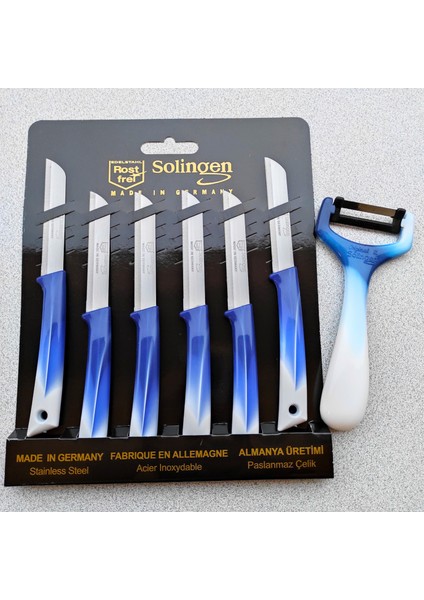 7 Parça Set &gt; 6 Tırtıklı Bıçak + 1 Dik Soyacak