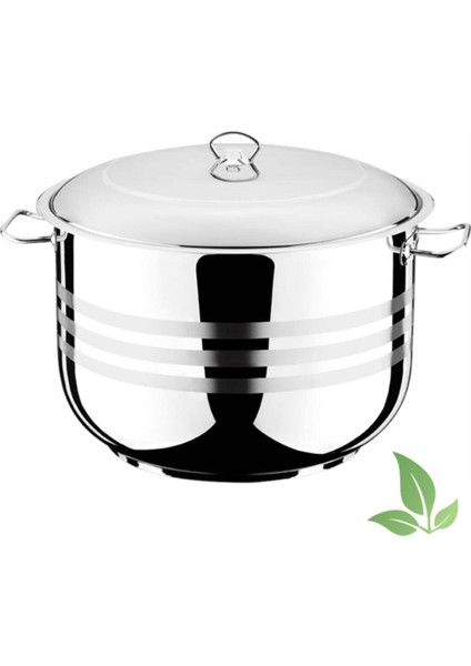 Jumbo Boy 304 Paslanmaz Büyük Derin Tencere 32 cm Aşure Tenceresi 16 Litre