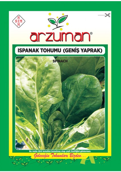 Geniş Yaprak Ispanak Tohumu 10 gr Ort 800 Ad Tohum