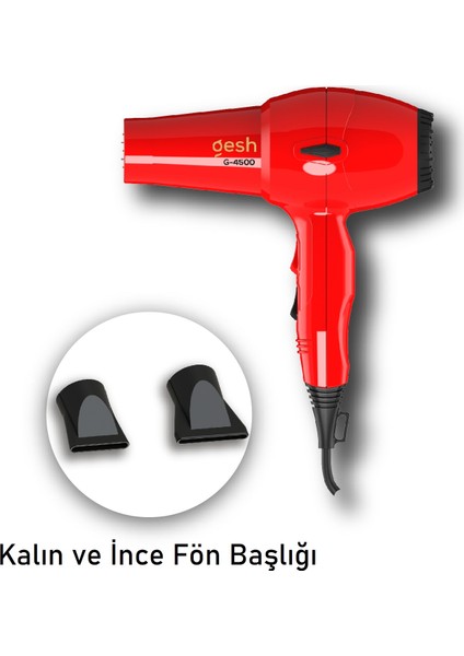 G-4500 Profesyonel Fön Makinesi 2500 Watt - Kuaför - Saç Kurutma Makinesi