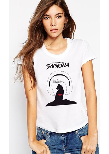 Chilling Adventures Of Sabrina Poster Kadın Beyaz Tshirt