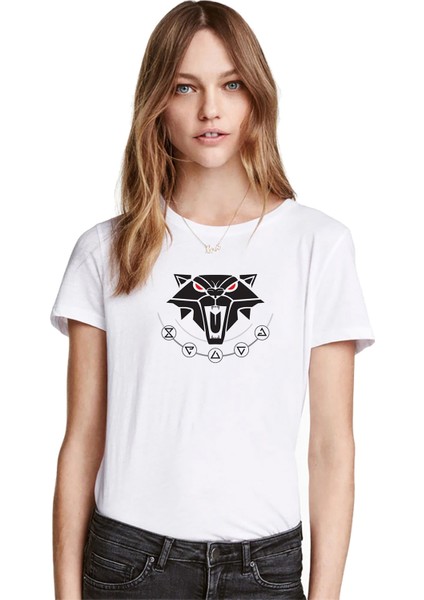 The Witcher School Of The Cat Kadın Beyaz Tshirt