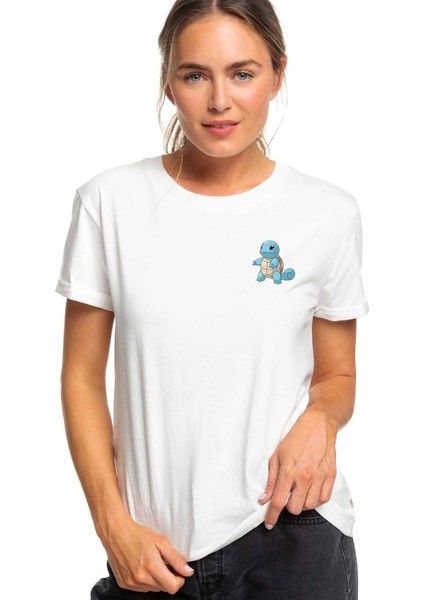 Pokemon Avengermon Jimese Jimss Baskılı Beyaz Kadın Tshirt