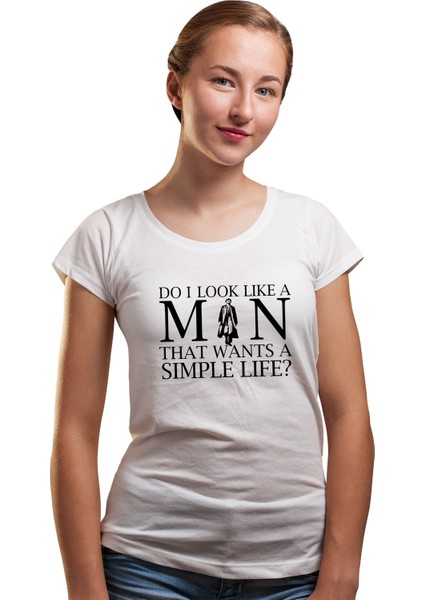 Peaky Blinders Do I Look Like A Man Kadın Beyaz Tshirt