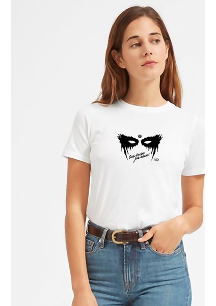 THE100 Jus Drein Jus Daun Kadın Beyaz Tshirt