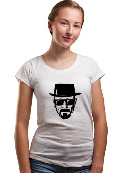 Silhouette Walter White Kadın Beyaz Tshirt
