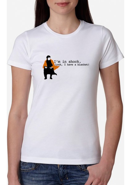 Sherlock Shock Blanket Kadın Beyaz Tshirt