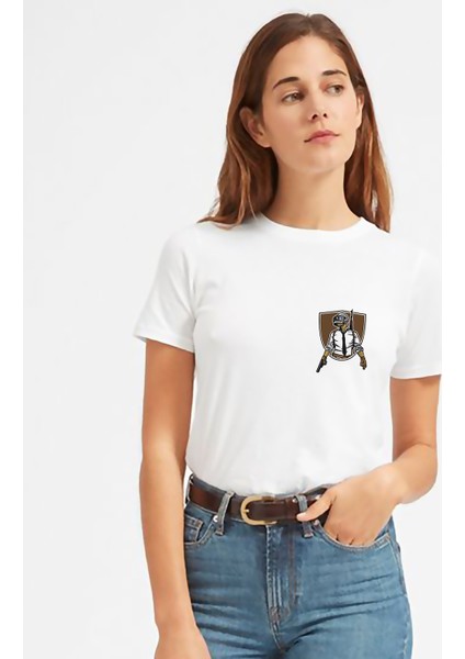 Pubg Soldier With Hand Gun Kadın Beyaz Tshirt