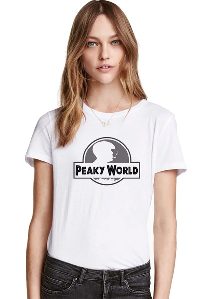 Peaky Blinders Peaky World Kadın Beyaz Tshirt