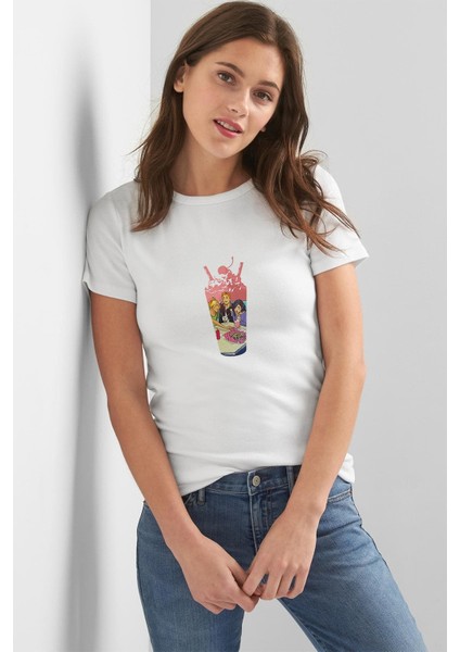 Riverdale Milkshake Kadın Beyaz Tshirt