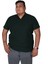 Büyük Beden Cepsiz Kök Yeşili Pamuklu Polo Yaka T-Shirt 1