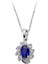 Pırlanta ve Oval Safir Taşlı Kolye 1