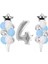 4 Yaş Gümüş Folyo Balon Set 21 Adet 1