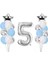 5 Yaş Gümüş Folyo Balon Set 21 Adet 1