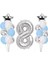 8 Yaş Gümüş Folyo Balon Set 21 Adet 1