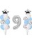 9 Yaş Gümüş Folyo Balon Set 21 Adet 1